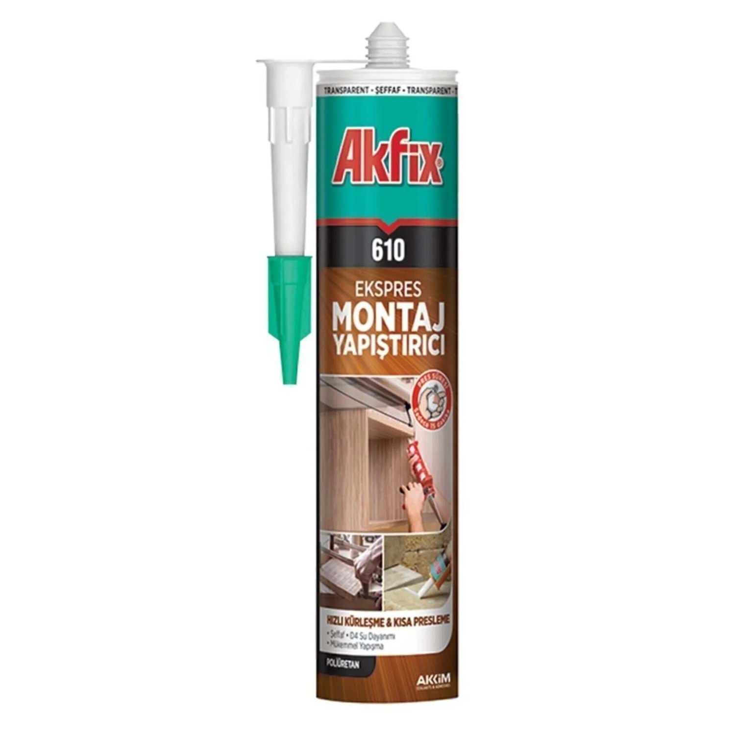 AKFİX MONTAJ YAPIŞTIRICI 610 ( SIVI ÇİVİ ) 280 ML ŞEFFAF